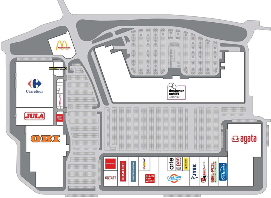 Mapa centrum handlowego