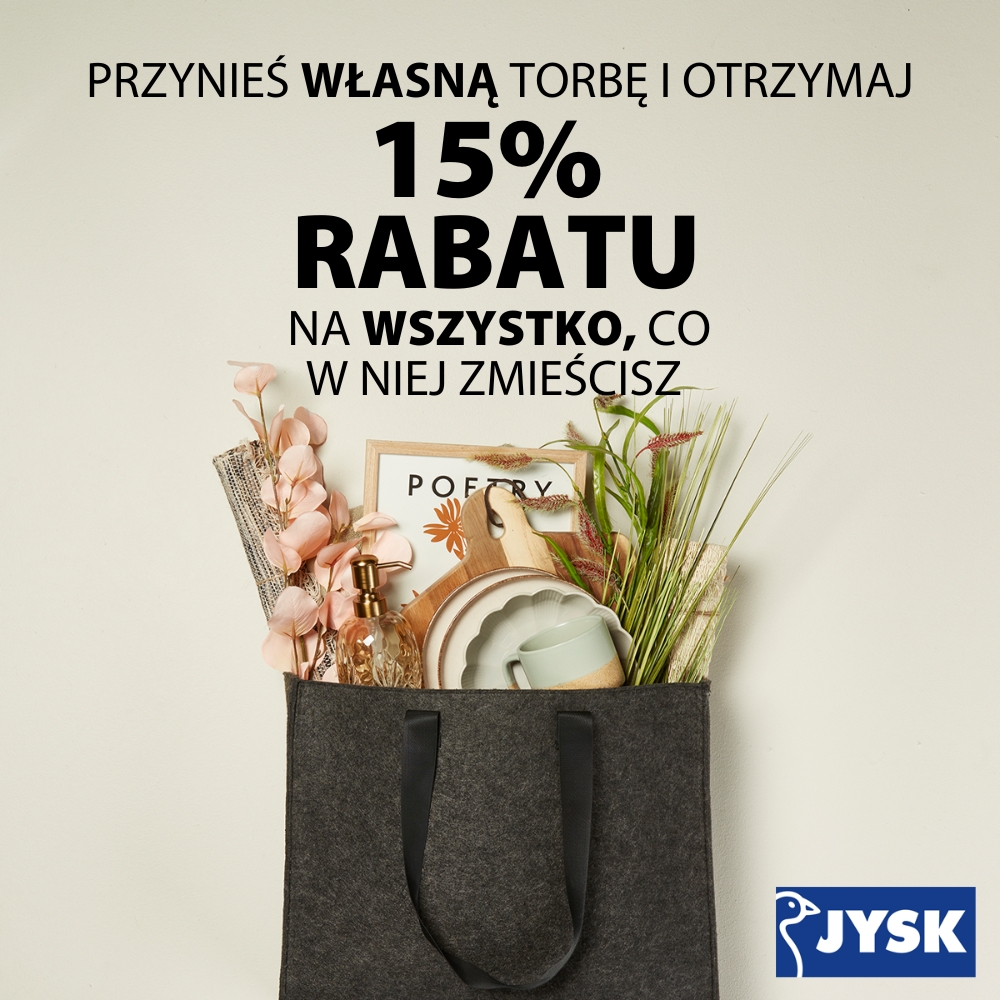 Znajdź NAJWIĘKSZĄ torbę i weź ją na zakupy z JYSK! 🛍️